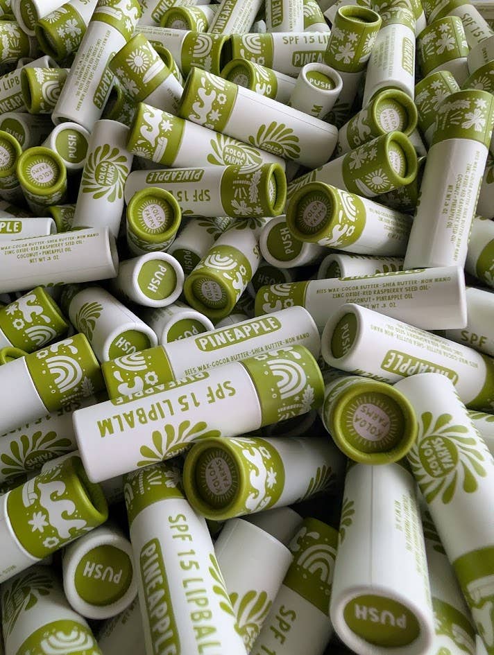 Pineapple SPF lip balm - Zero Waste - Bee's Wax Hawaii Koloa Farms