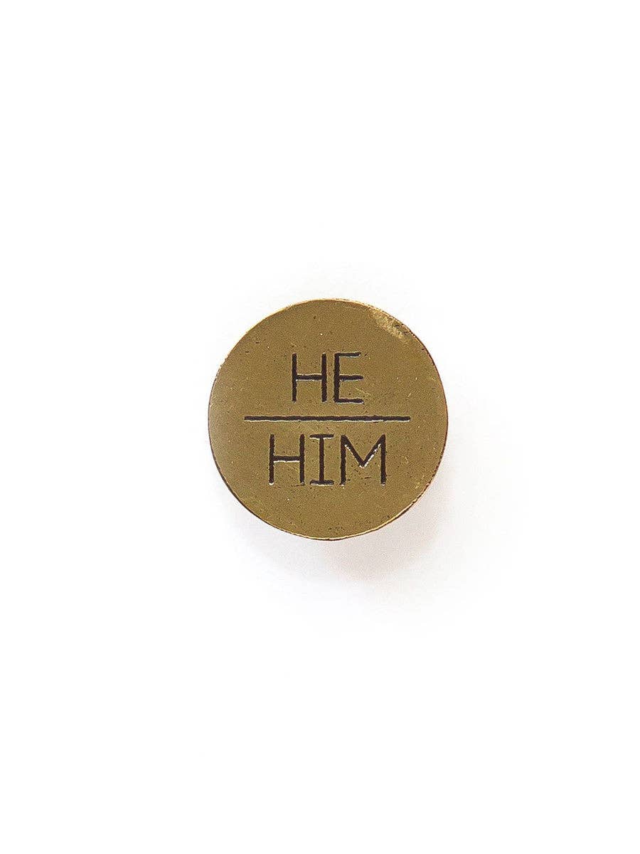 Pronoun Pins - Brass Fair Anita