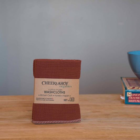 Washcloths - Organic Muslin Cheeks Ahoy