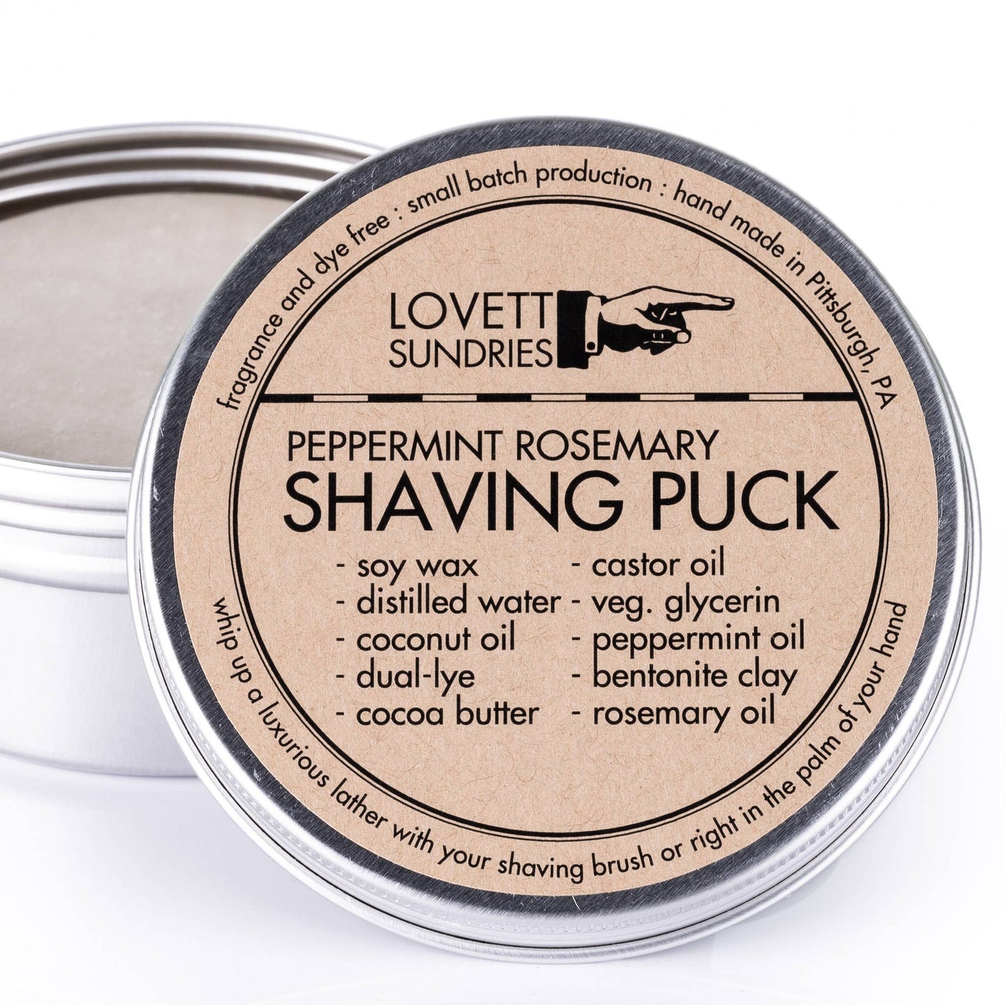 Lovett Sundries - Shaving Soap: Regular / Unscented Lovett Sundries