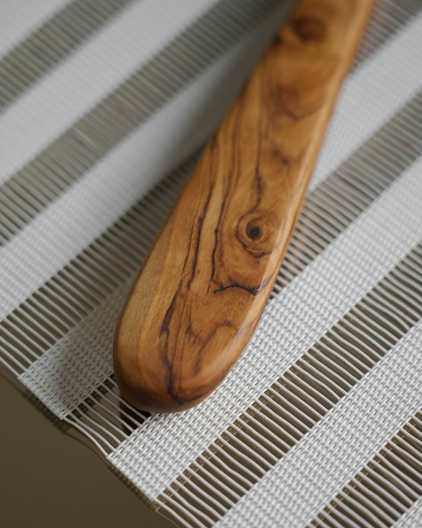Handmade Olive Wood Slotted Spoon for Serving Handcrafted Olivewood