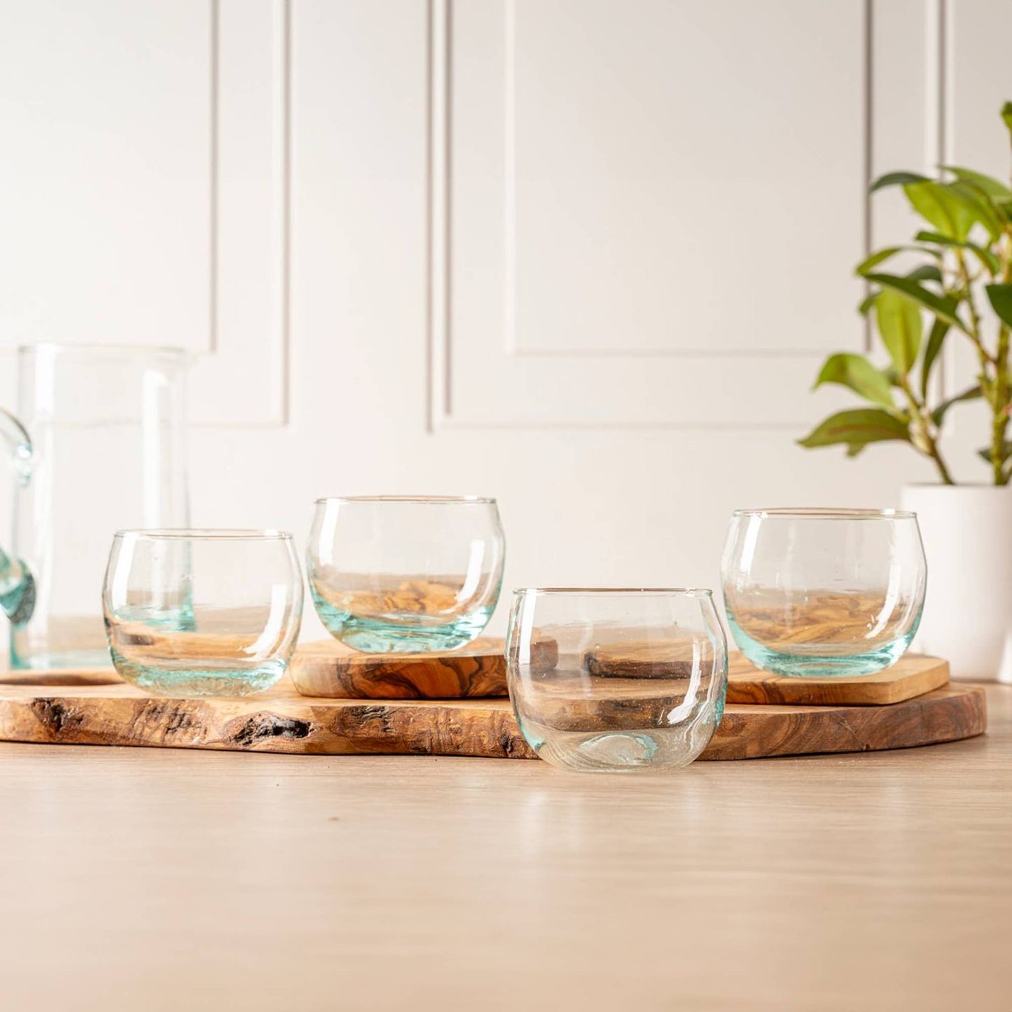 Moroccan Stemless Goblet - Clear Verve Culture