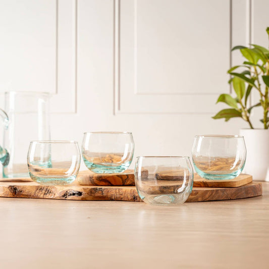 Moroccan Stemless Goblet - Clear Verve Culture