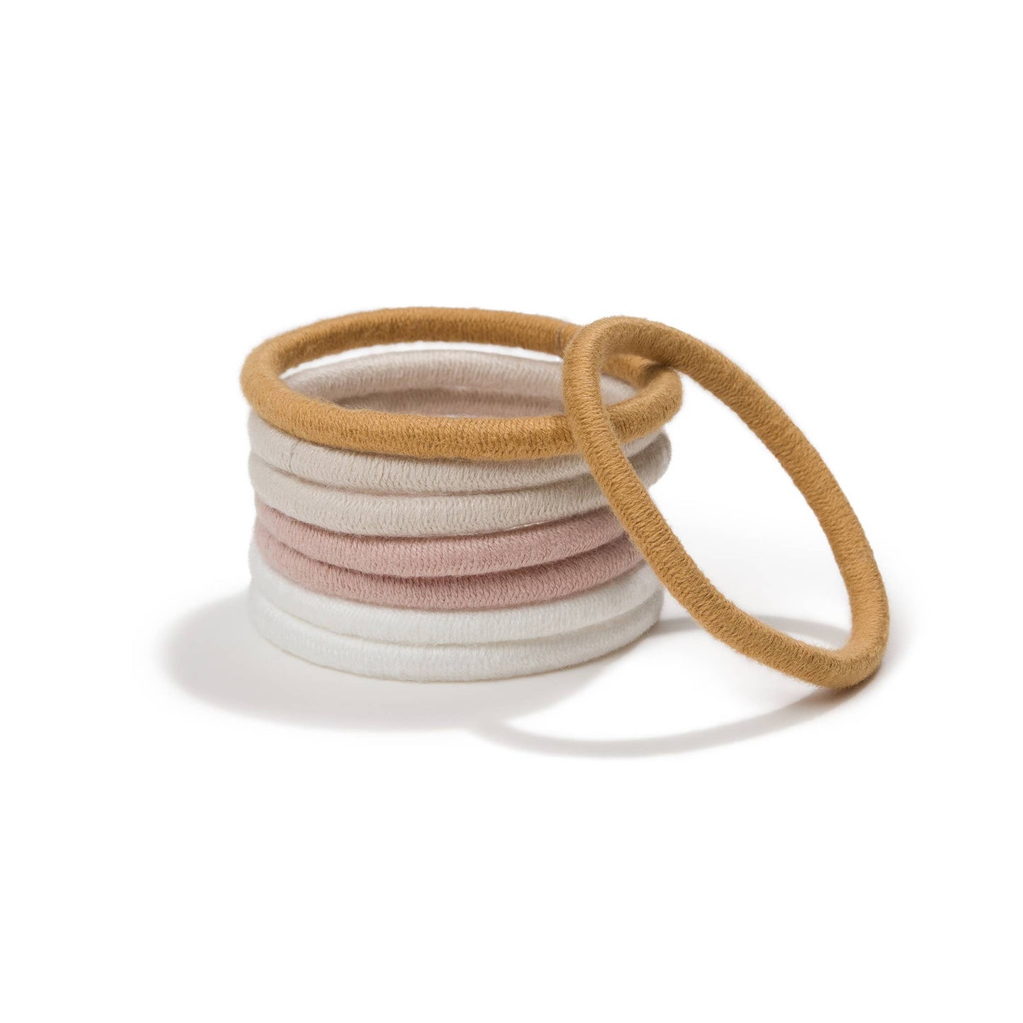 KOOSHOO - Plastic-free Round Hair Ties - Mondo 8-pack - Golden Fibres KOOSHOO