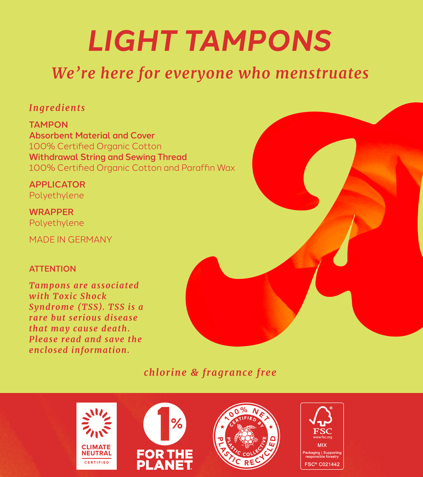 August - 16ct Sustainable Light Tampons August