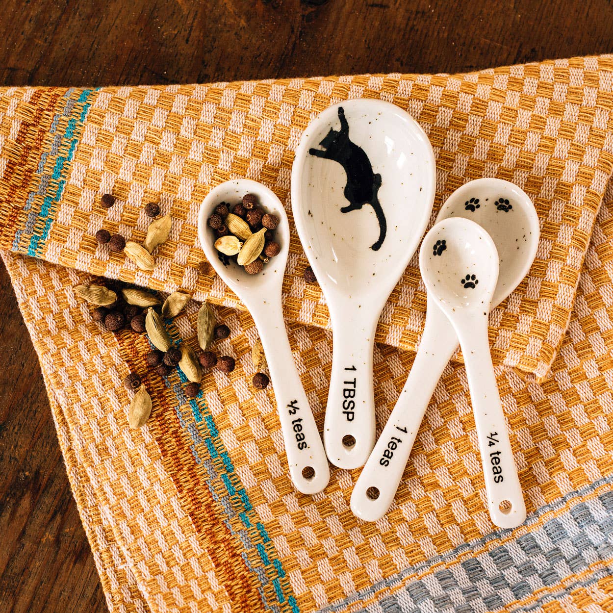 Kitty Prints Measuring Spoons Ten Thousand Villages