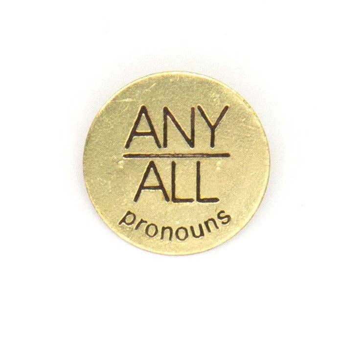 Pronoun Pins - Brass Fair Anita