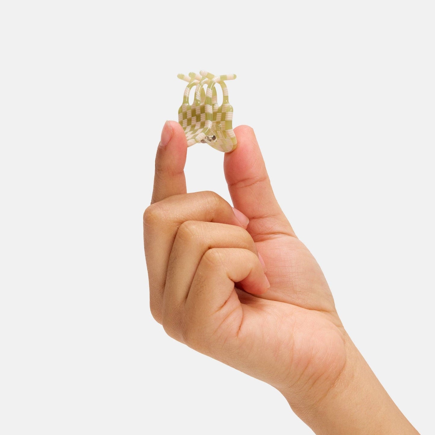 Mini Claw in Olive Check CHUNKS