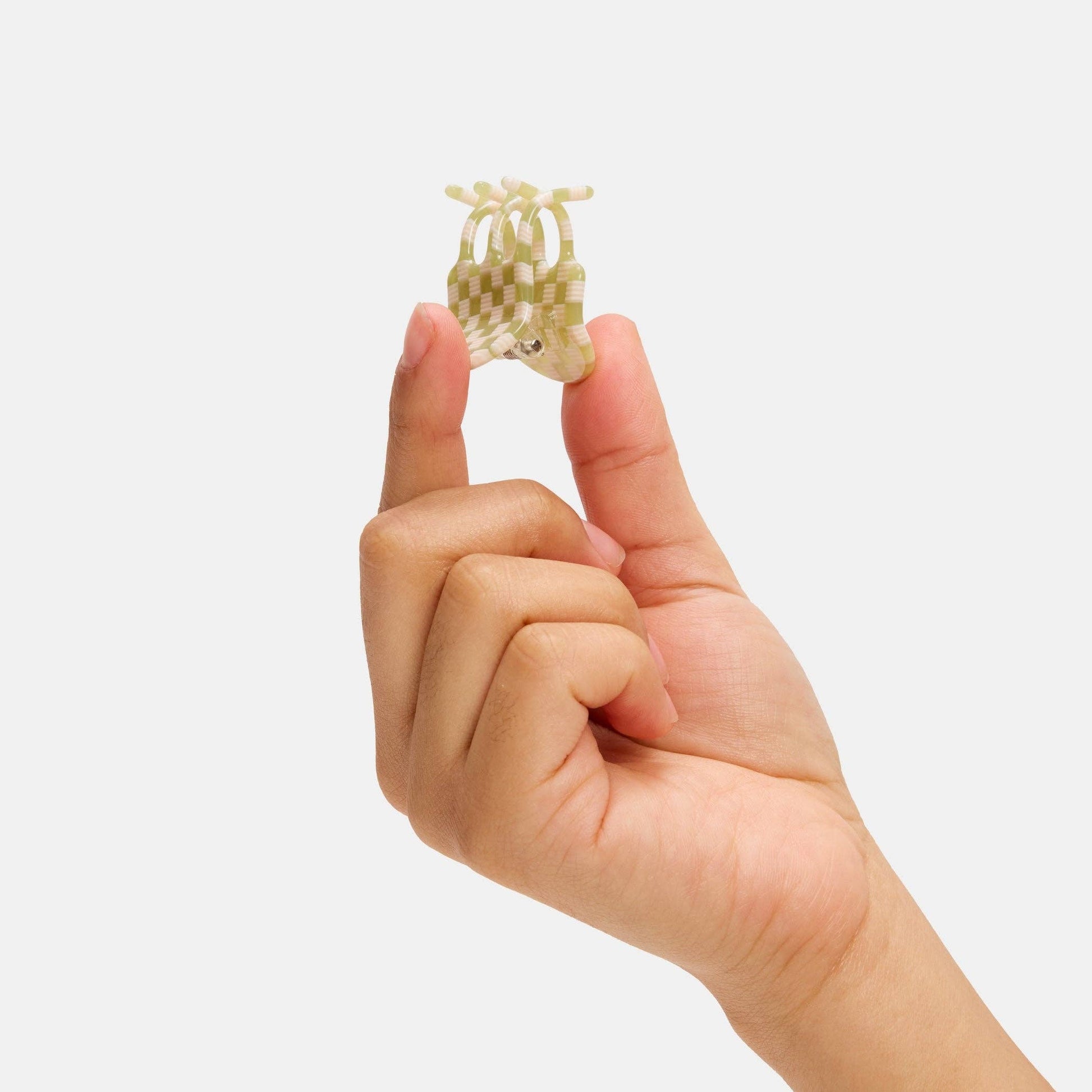 Mini Claw in Olive Check CHUNKS