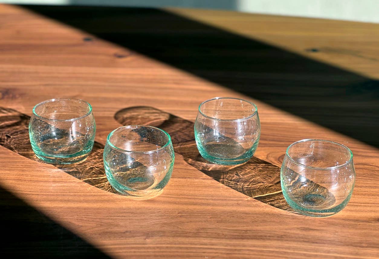Moroccan Stemless Goblet - Clear Verve Culture