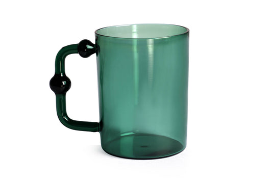 Casa Amarosa - Colored Handblown Drinkware Mug, Teal - 2.7X3.5 Inch Casa Amarosa