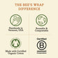 Bees Wrap Reusable Beeswax Food Wrap Roll - Honeycomb Print
