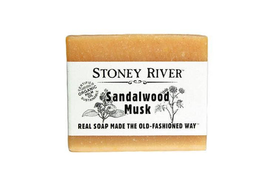 Sandalwood Musk Soap Bar: No labels Stoney River Soaps