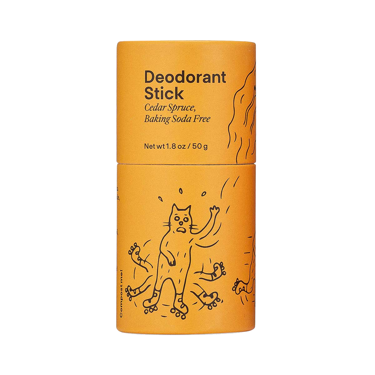 Cedar Spruce Baking Soda Free Deodorant Stick Meow Meow Tweet