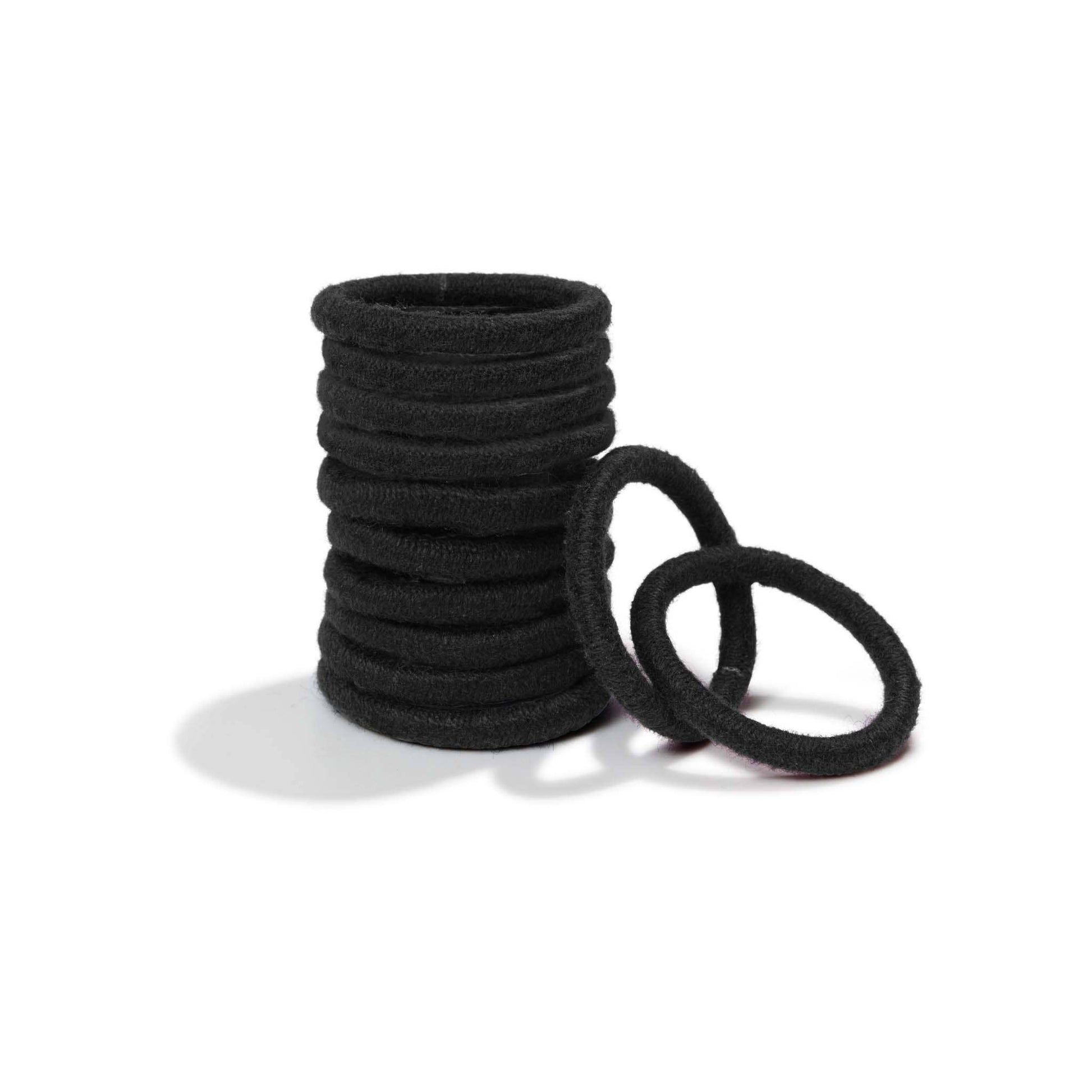 KOOSHOO - Plastic-free Round Hair Ties - Mini 12-pack - Black KOOSHOO