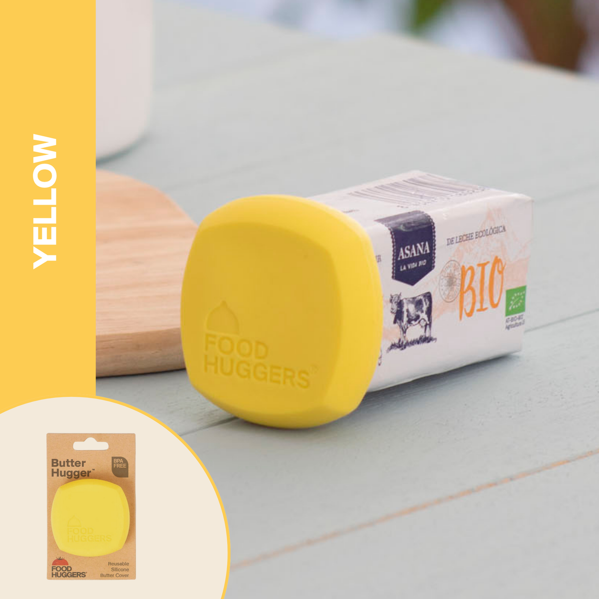 Reusable Silicone Butter Saver – Yellow