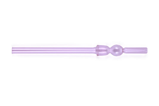 Casa Amarosa -  Glass Straw -Pink ,  (Set of 6) 8 x 1 Inches Casa Amarosa