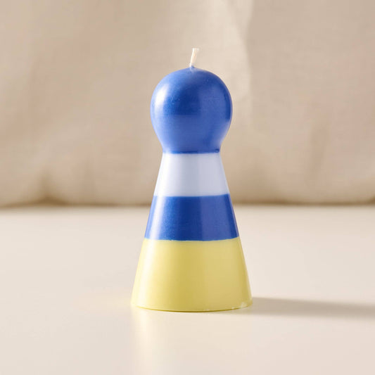 Balok Blue Tones Palm Wax Pawn Candle