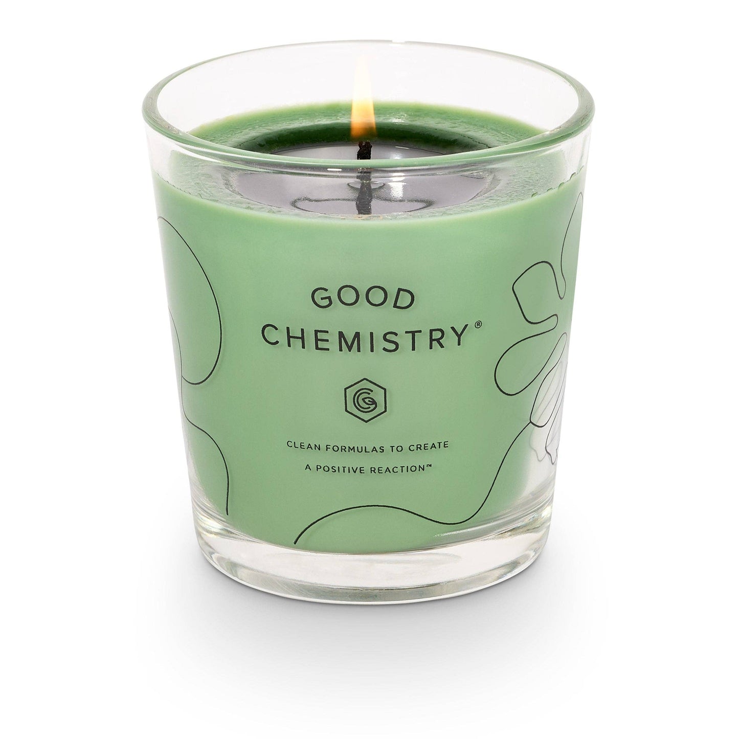 Sandalwood + Smile Reusable Glass Candle Good Chemistry