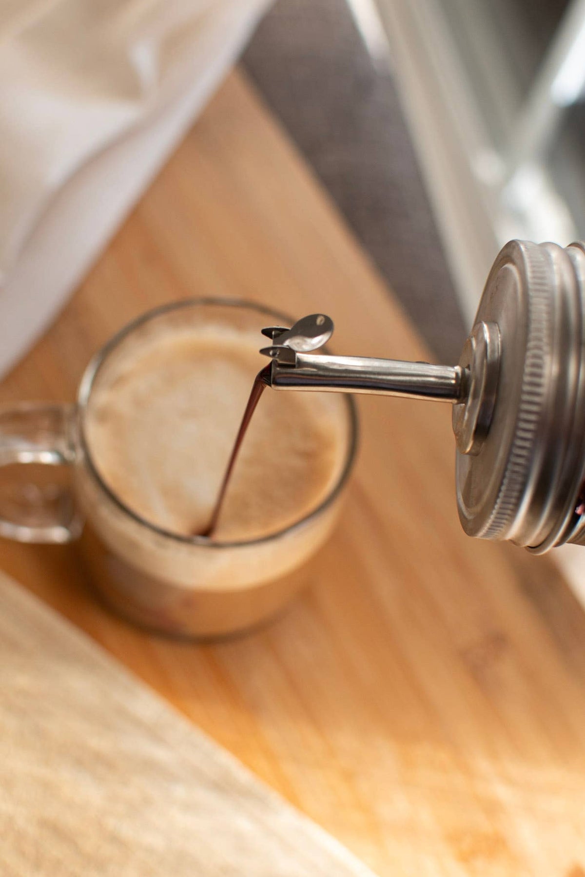 Mason Jar - Self closing pour spout Zefiro