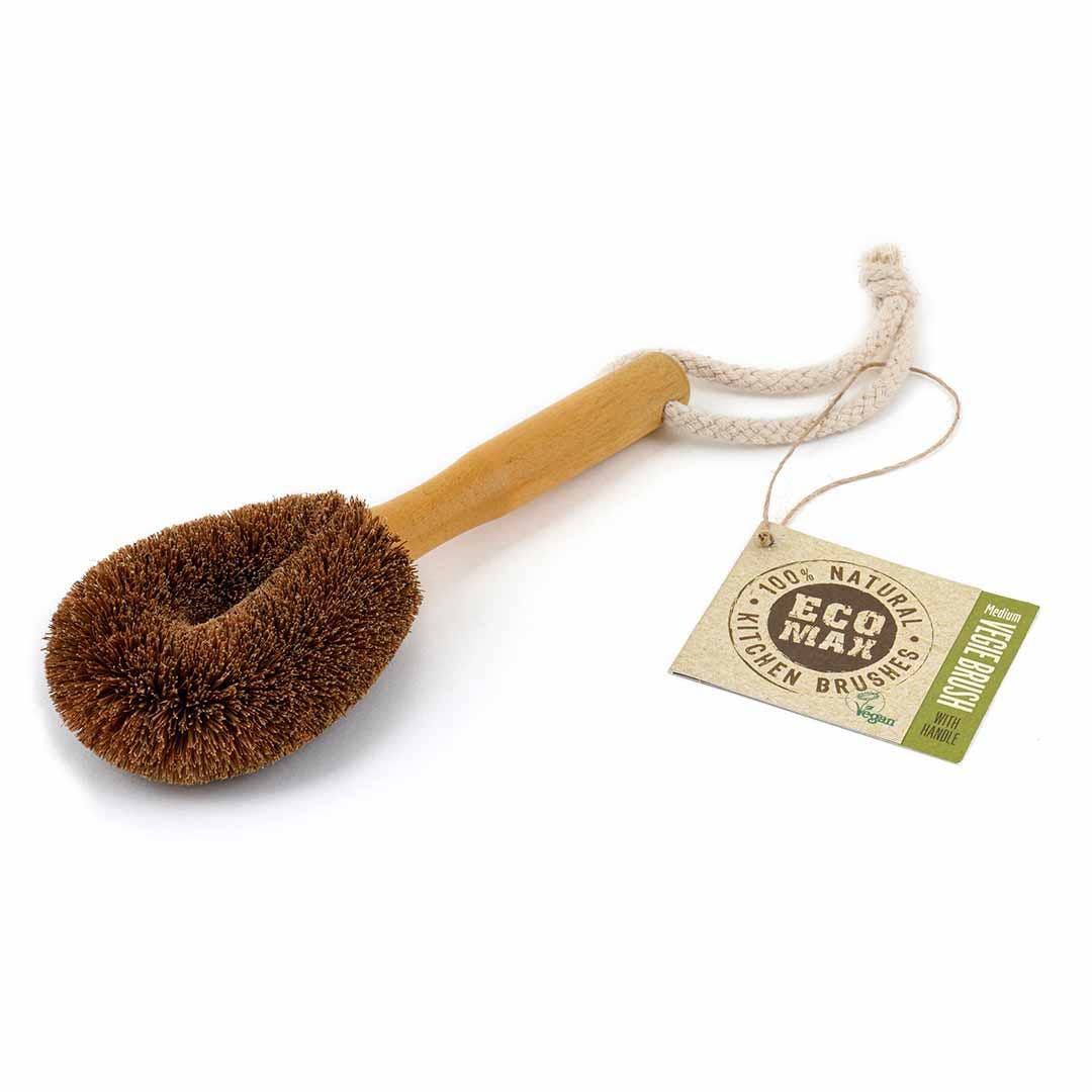 Veggie Brush w/Handle - All Natural, Handmade