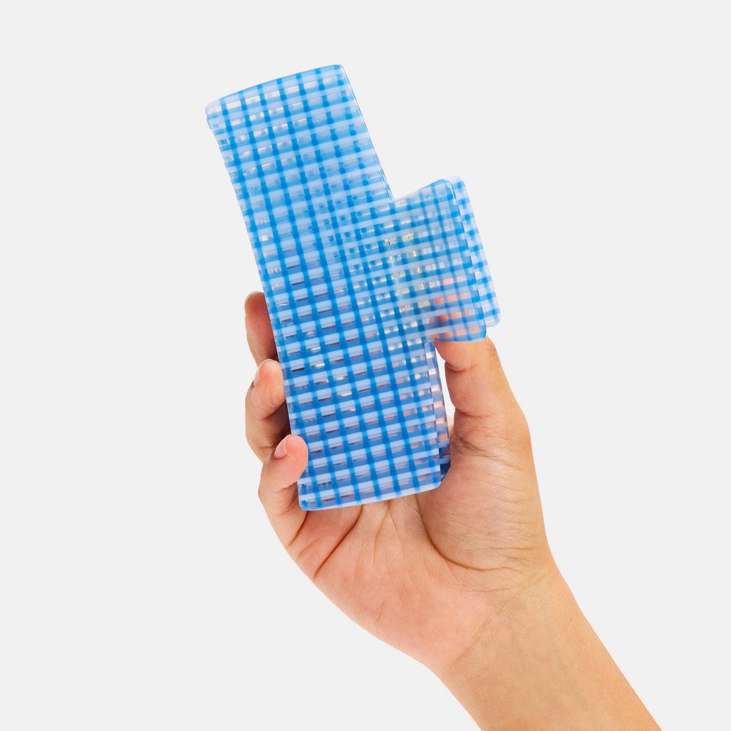 Jumbo Box Claw in Blue Lattice CHUNKS