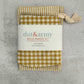 Stripe and Check Bread Makers Set, bread bag & bowl cover Dot and Army