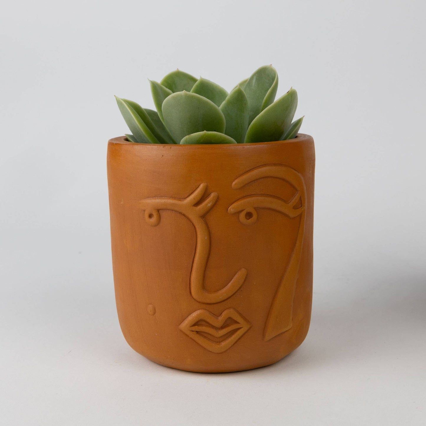 Ten Thousand Villages - Full Lashes Terracotta Face Planter 4" Ten Thousand Villages