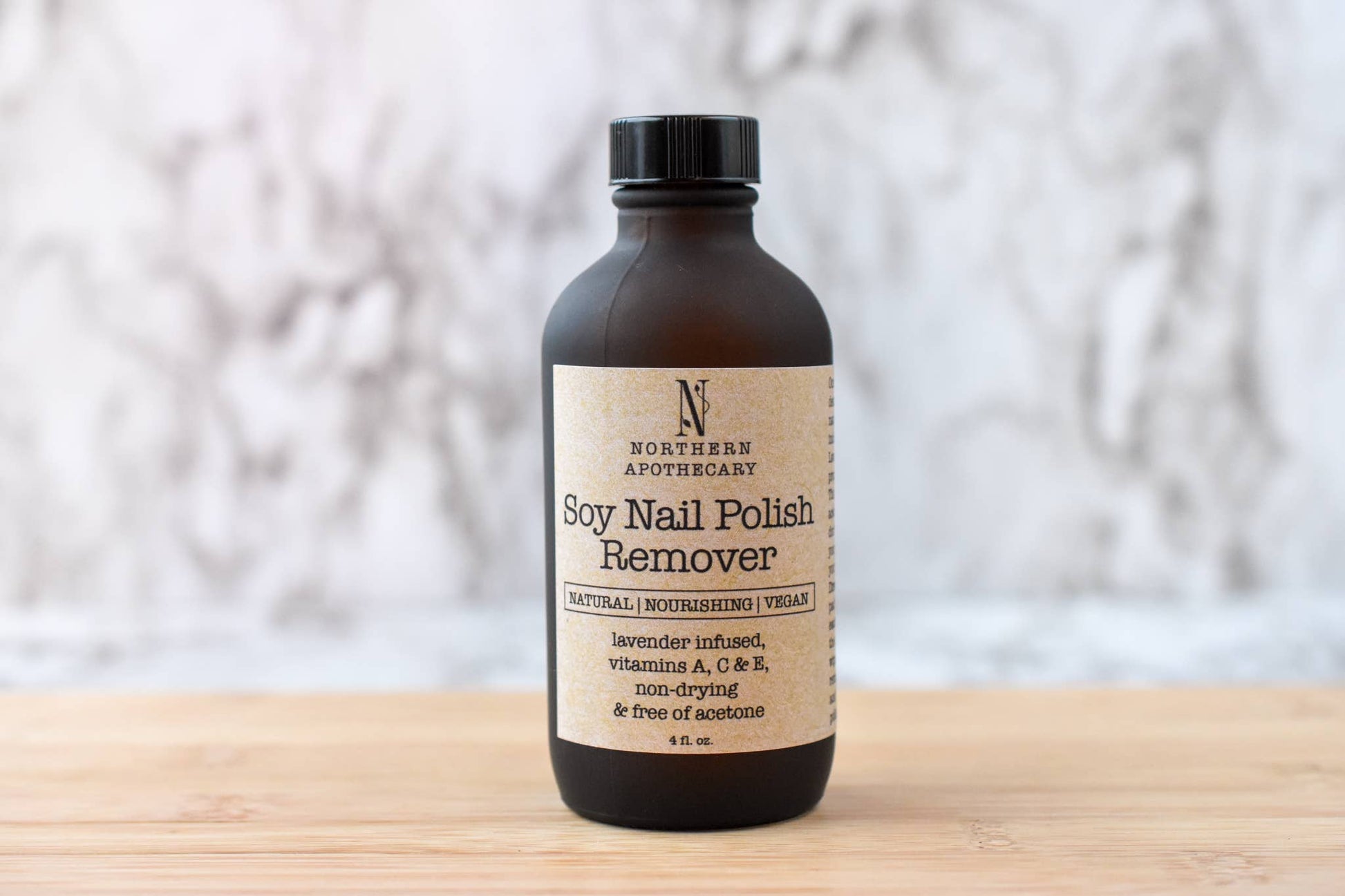 Natural Nail Polish Remover Vegan NO Toxins Soy Lavender Vit Northern Nail Polish