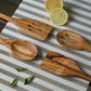 Handcrafted 5-Piece Olive Wood Kitchen Utensil Set Handcrafted Olivewood