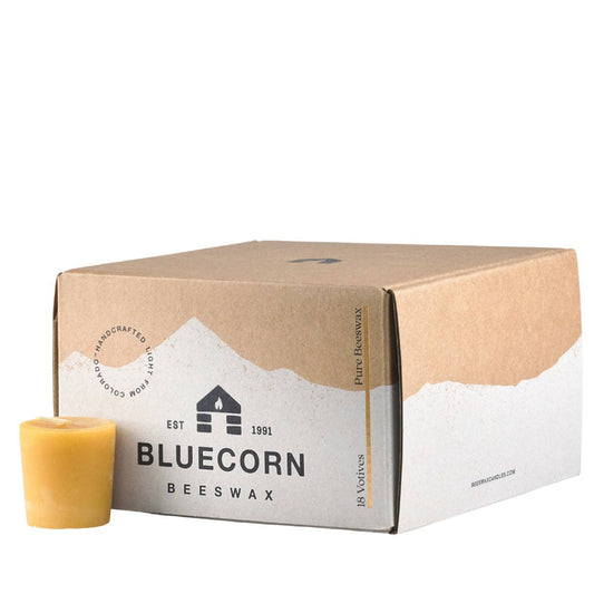 Pure Beeswax Votive Candles - Sustainable & Handcrafted Bluecorn Candles