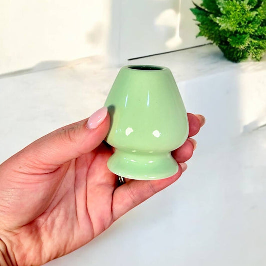 Porcelain Matcha Whisk Holder Bamboo Switch