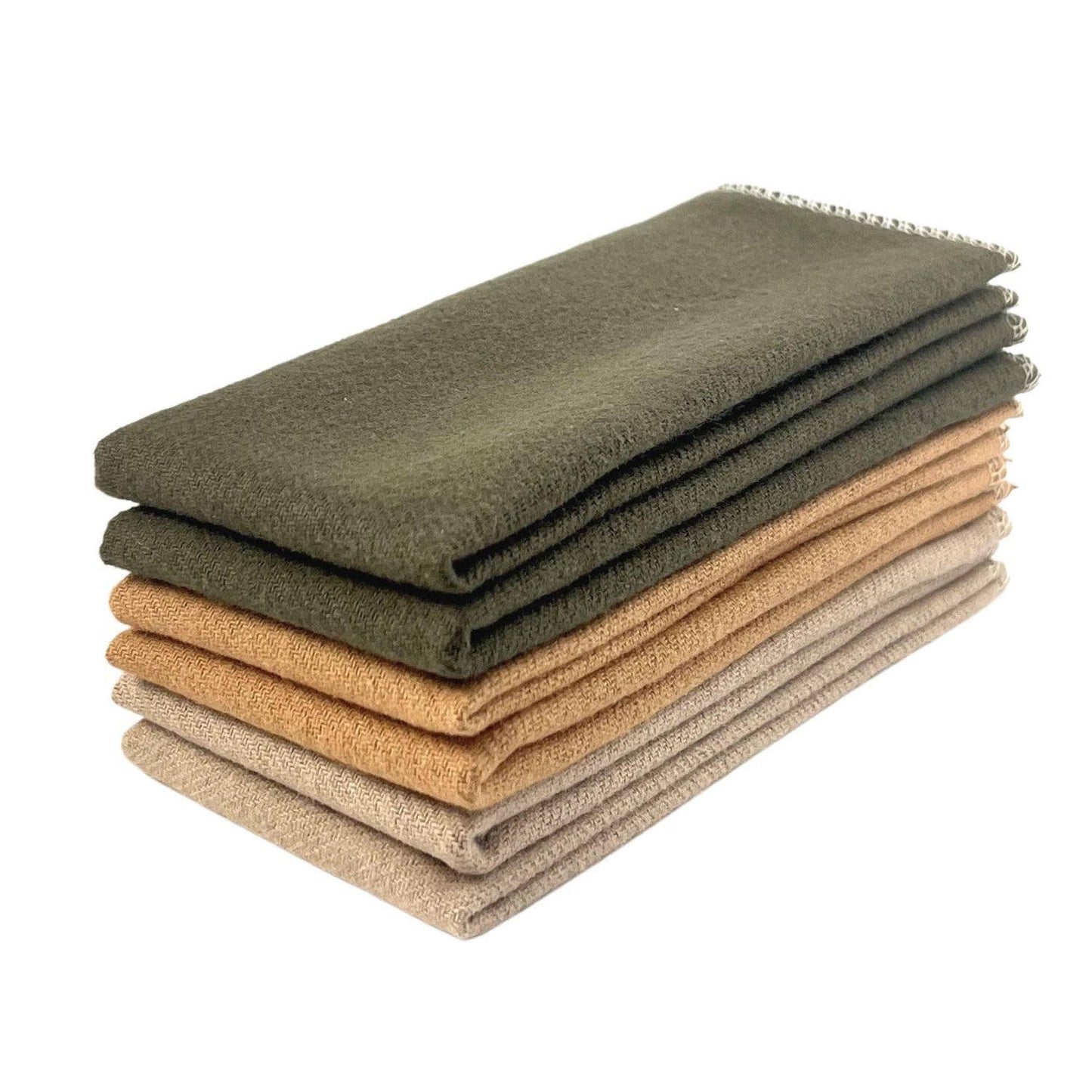 Cheeks Ahoy - Organic Brushed Cotton Non•Paper Towels: 12-pk / Earth Tones Cheeks Ahoy