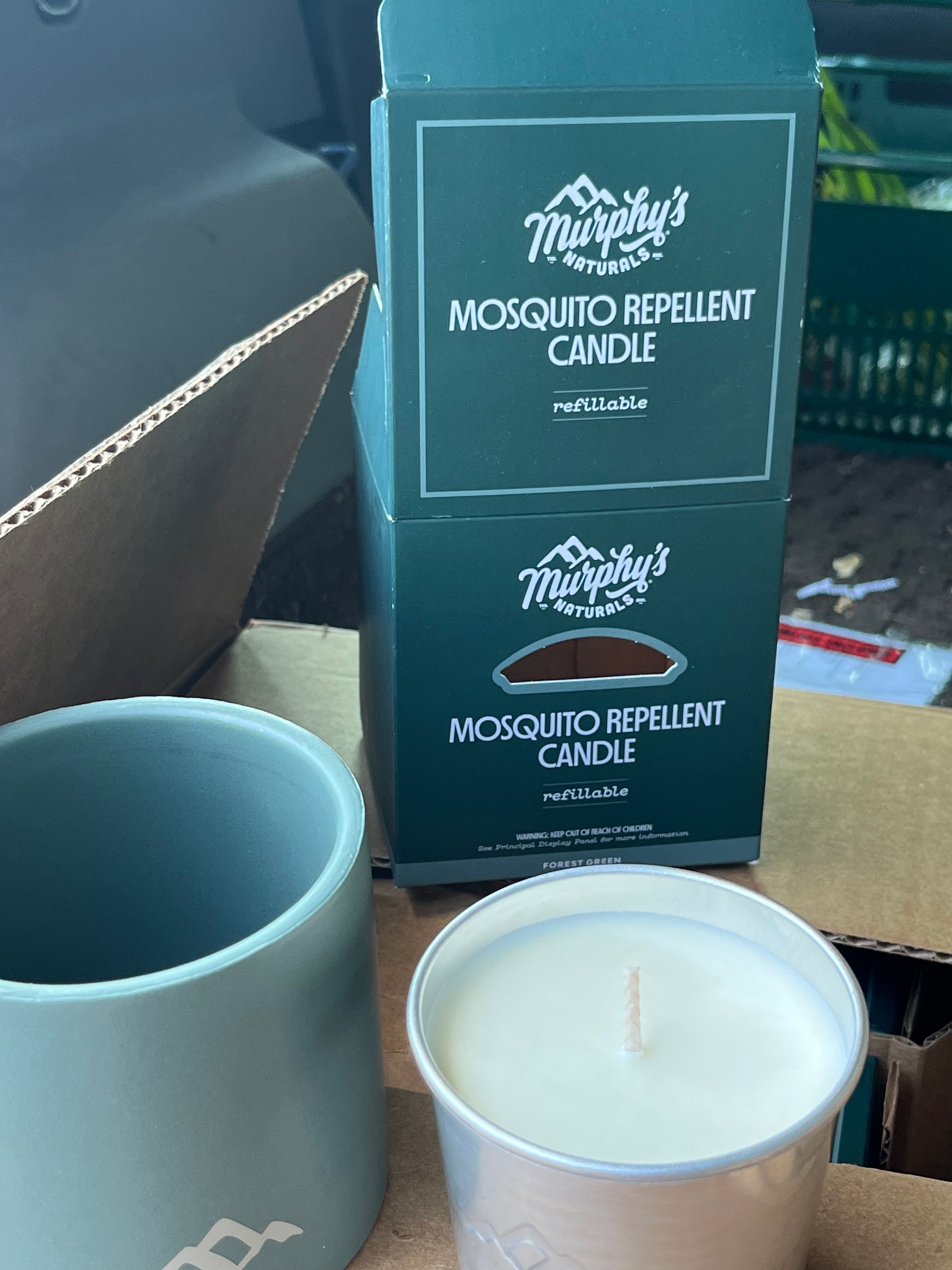 Refillable Mosquito Repellent Candle- Forest Green Murphy's Naturals