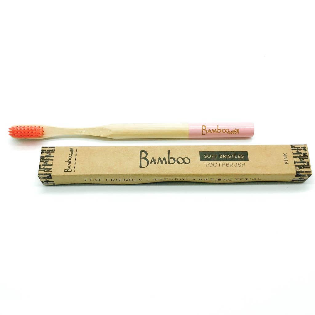 Bamboo Adult Toothbrush | Pink Bamboo Switch