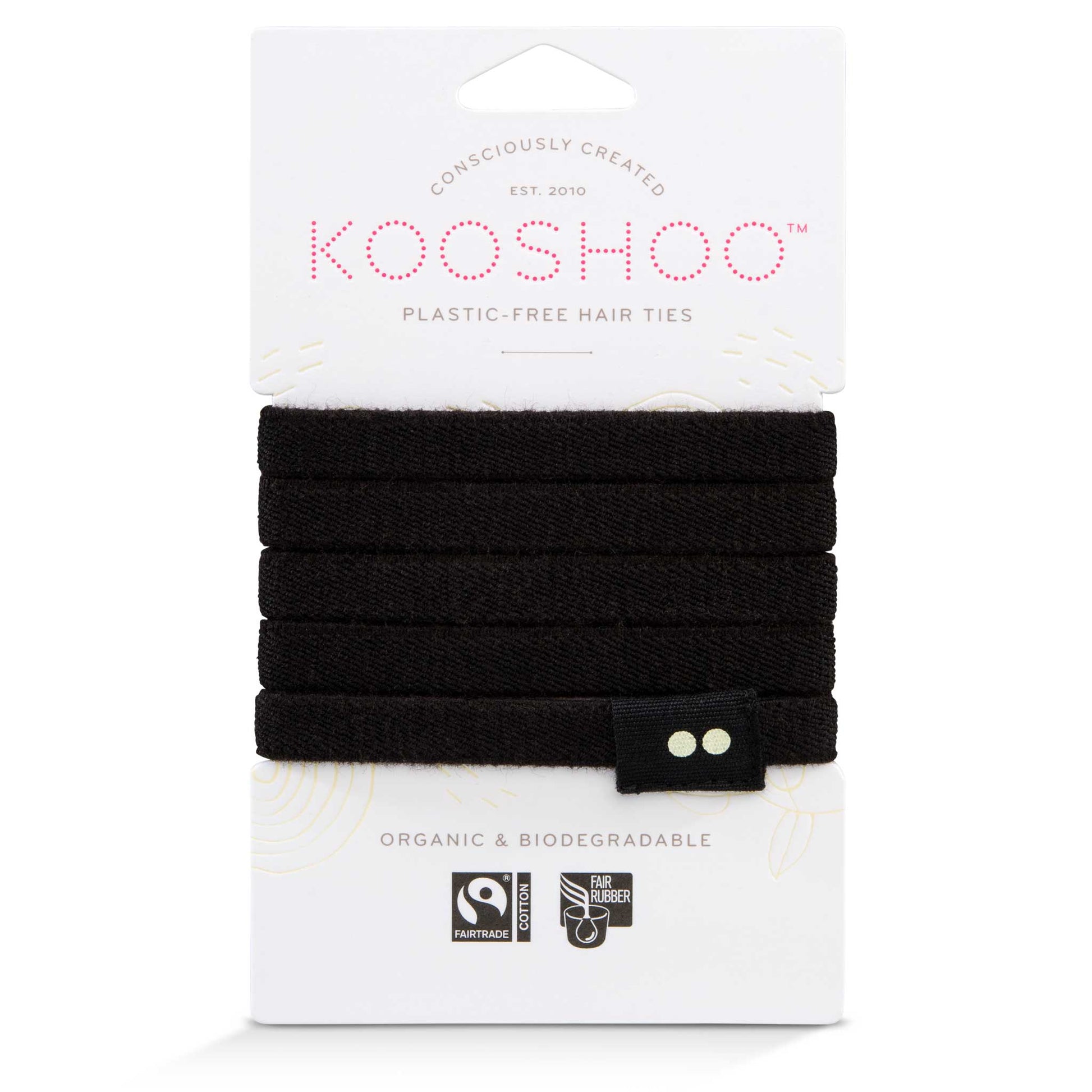 Plastic-free Hair Ties - Black KOOSHOO