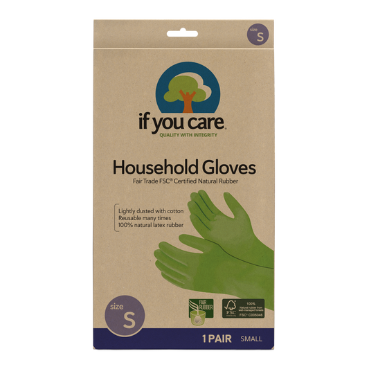 If You Care - Fsc Certified Fair Trade Latex Household Gloves Small If You Care