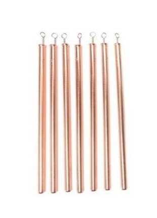 Rose Gold Straight Classic 8.5" Straw Simply Straws