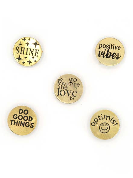 Fair Anita - Positivity Pins - Recycled Brass: Do Good Things Fair Anita