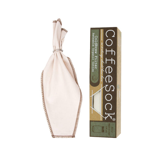 Reusable Organic Cotton ColdBrew Coffee Filter CoffeeSock
