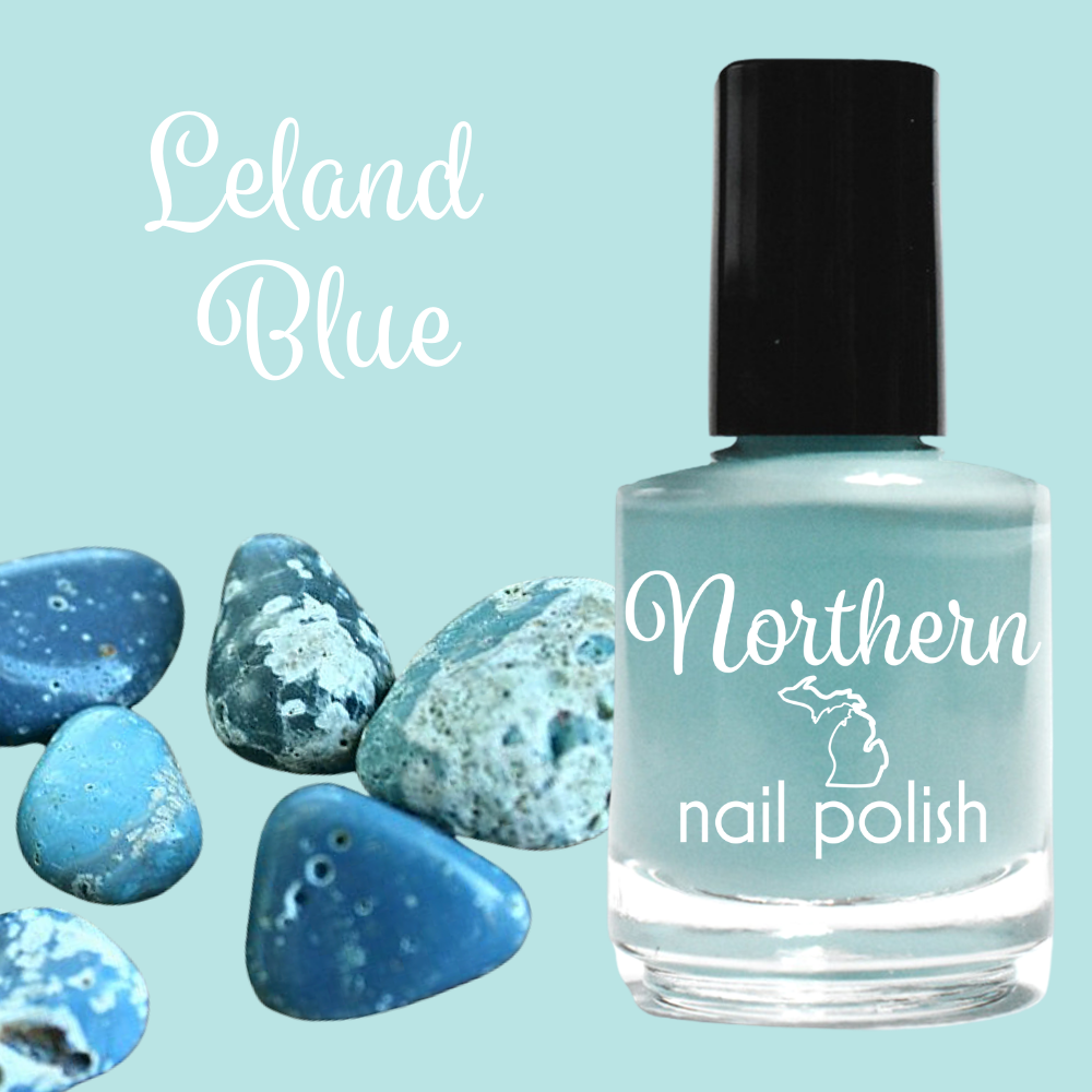 Northern Nail Polish - Leland Blue Nail Polish Turquoise Creme Toxin Free Vegan Eco Northern Nail Polish