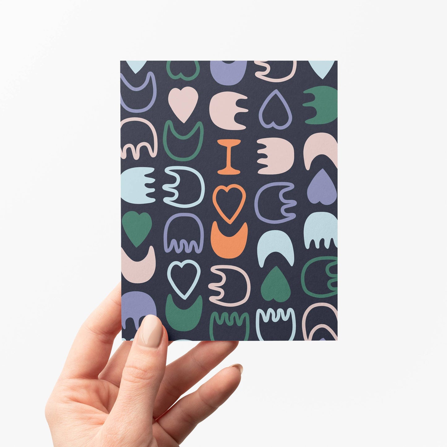 MASU - I Heart U Matisse Inspired Abstract Art Love Greeting Card MASU