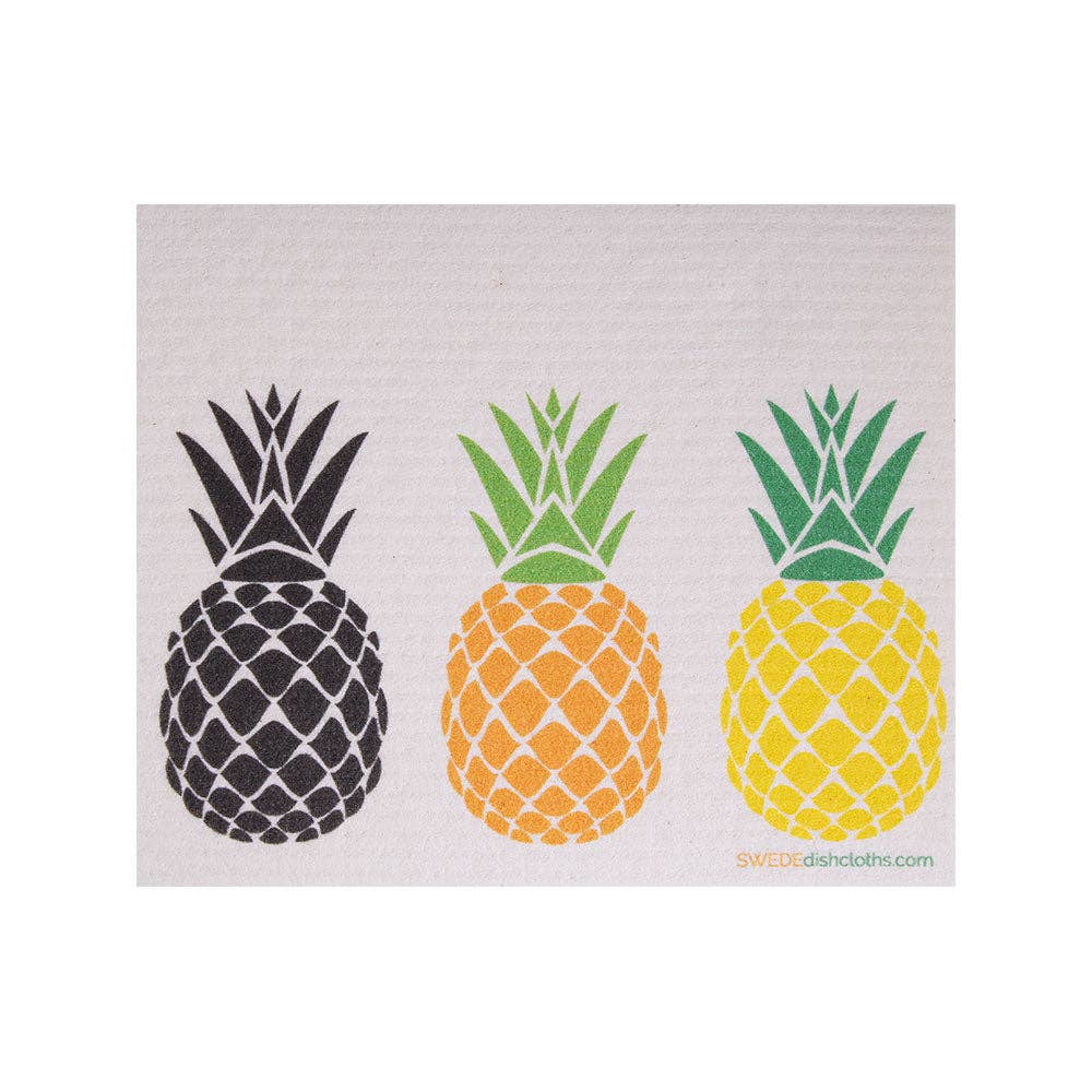 Swedish Dishcloth Three Pineapples Spongecloth SWEDEdishcloths