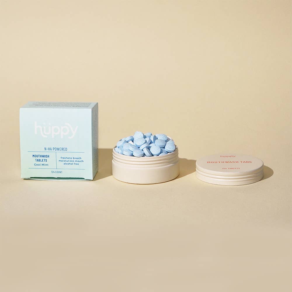 Mouthwash Tablets - Cool Mint - Box Huppy