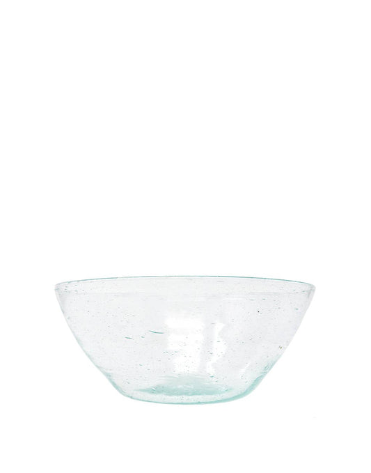 Bubbled Glass Salad Bowl - Clear The Little Market
