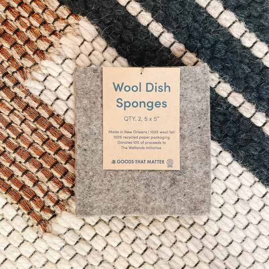 Goods That Matter - Wool Eco Dish Sponges - Gives to Wetland Restoration Goods That Matter