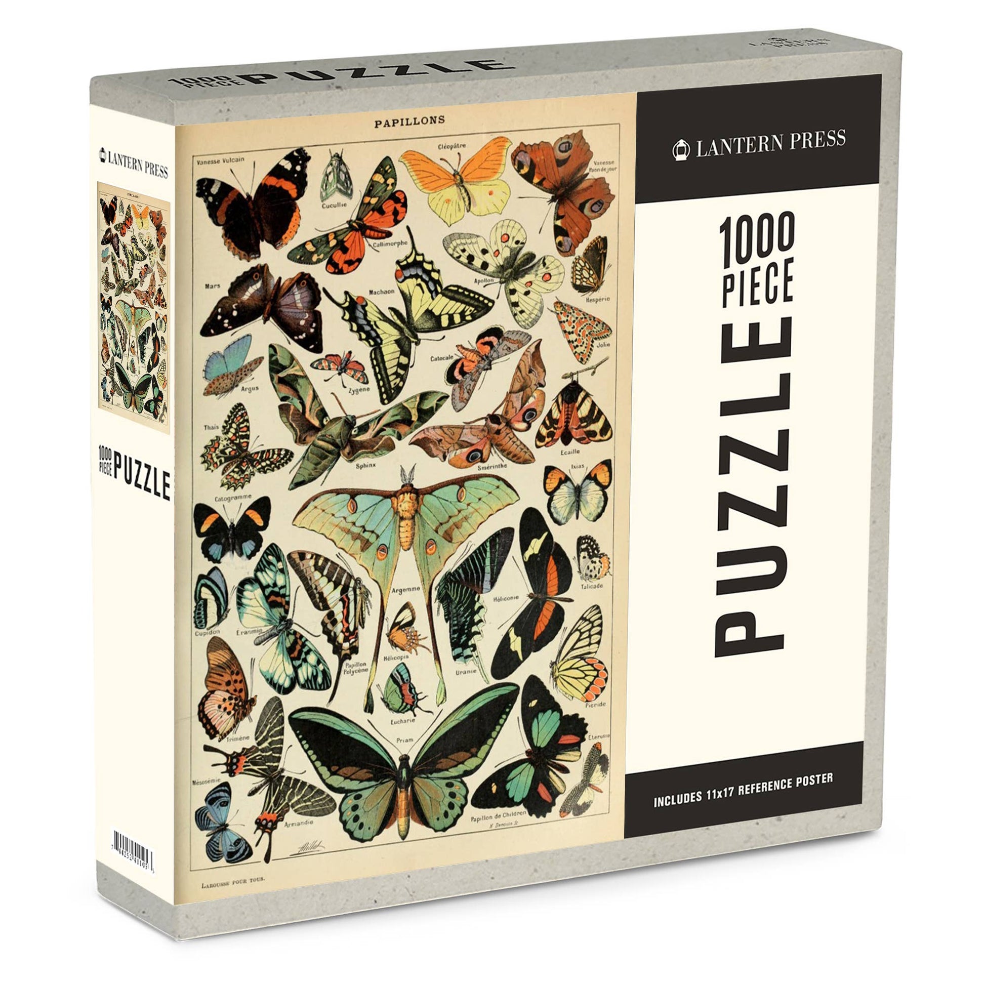 Lantern Press - Adolphe Millot Butterfly Puzzle Lantern Press