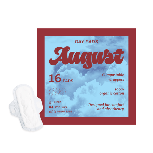 August - 16ct Sustainable Day Pads w/ Wings August