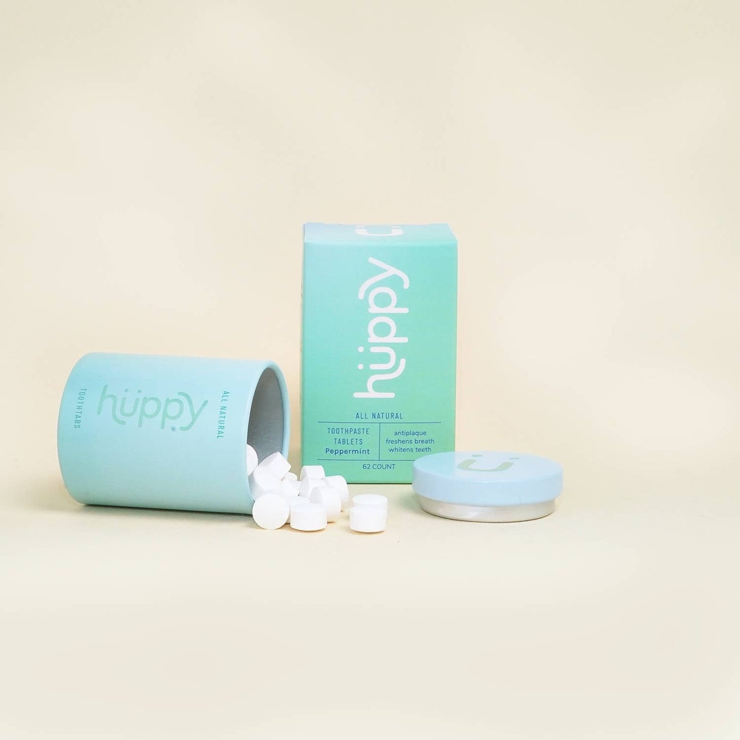 Toothpaste Tablets - Peppermint - Box Huppy