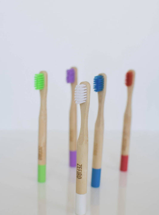 Zefiro - Bamboo Kid's Toothbrush - Green Zefiro